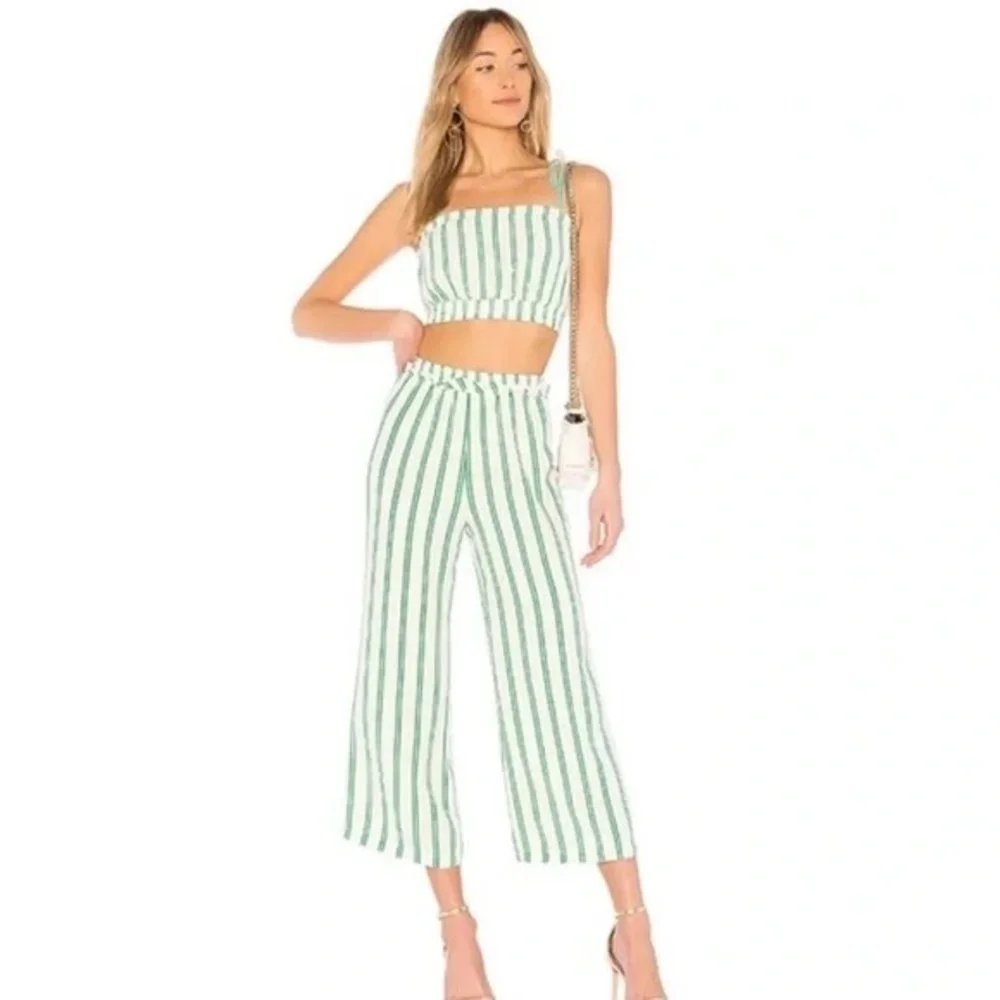 Privacy please, green and white pink striped tube top - Picture 5 of 5